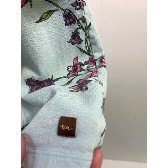 Tea Blue Cream Floral Birds Print Dress Size 10 - Picture 7 of 8